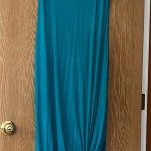 Teal Women's long to floor dress